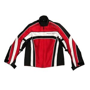 Frank Thomas Aqua-Dry Youth Motorcycle Jacket LXS Waterproof Armored Red/Black